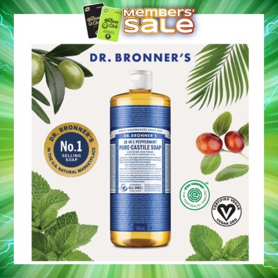 DR BRONNER'S - Peppermint Pure Castile Liquid Soap 946ml