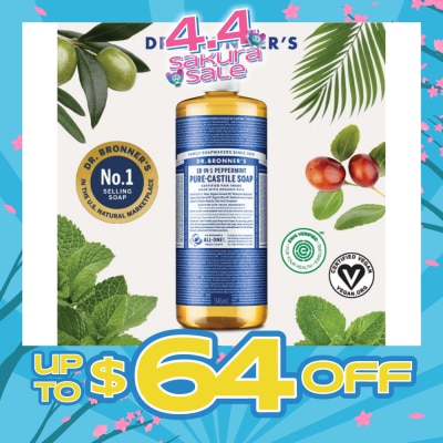 DR BRONNER'S - Peppermint Pure Castile Liquid Soap 946ml