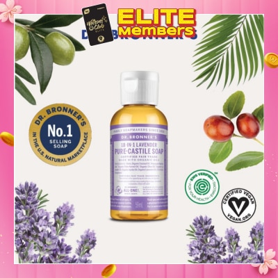 DR BRONNER'S Lavender Pure Castile Liquid Soap  59ml