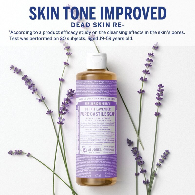 DR BRONNER'S Lavender Pure Castile Liquid Soap 946ml | Body & Hand