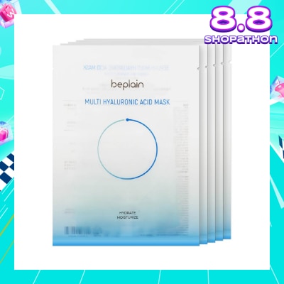 BEPLAIN Multi Hyaluronic Acid Mask Sheet (For Hydrate + Moisturise) 5s