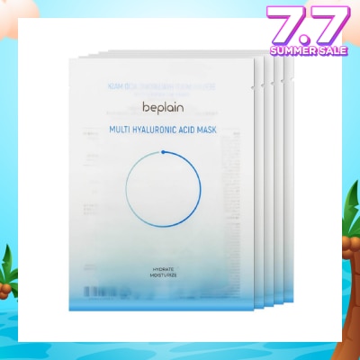 BEPLAIN Multi Hyaluronic Acid Mask Sheet (For Hydrate + Moisturise) 5s