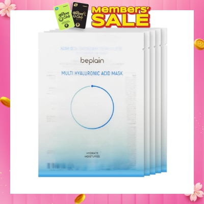 BEPLAIN Multi Hyaluronic Acid Mask Sheet (For Hydrate + Moisturise) 5s