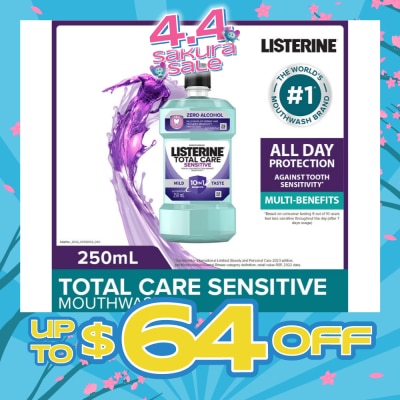 LISTERINE - Listerine Total Care Sensitive Mouthwash Non Alcohol 250mL