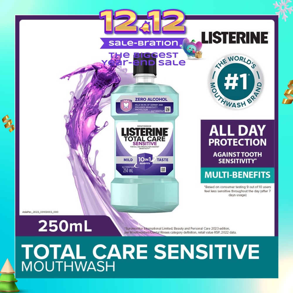 Listerine Total Care Sensitive Mouthwash Non Alcohol 250mL