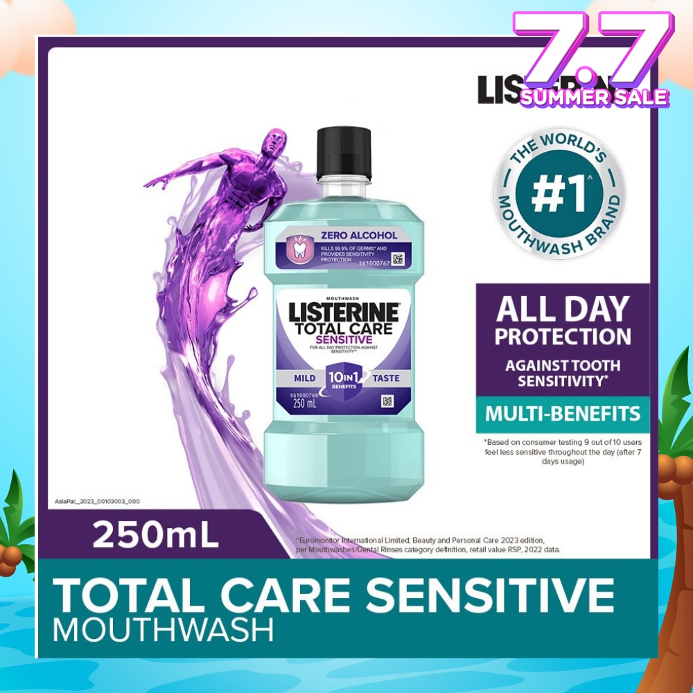 Listerine Total Care Sensitive Mouthwash Non Alcohol 250mL