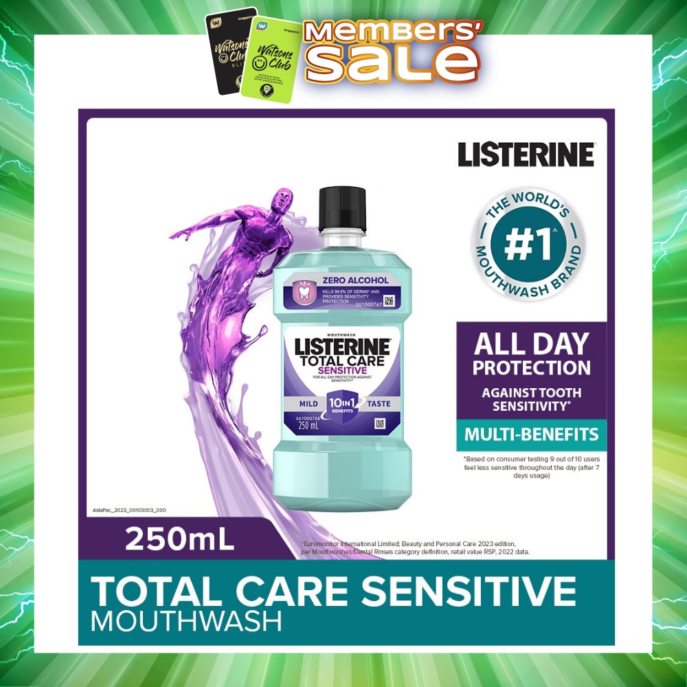 Listerine Total Care Sensitive Mouthwash Non Alcohol 250mL