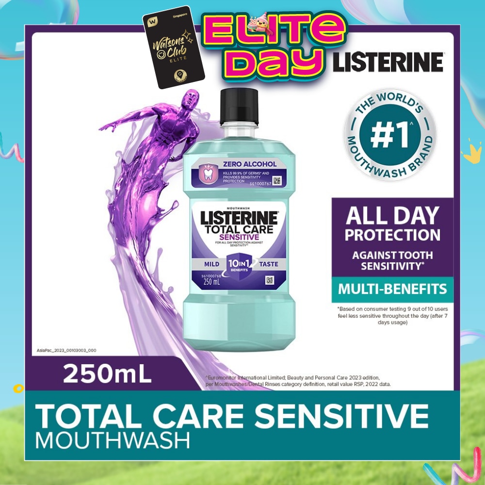 Listerine Total Care Sensitive Mouthwash Non Alcohol 250mL