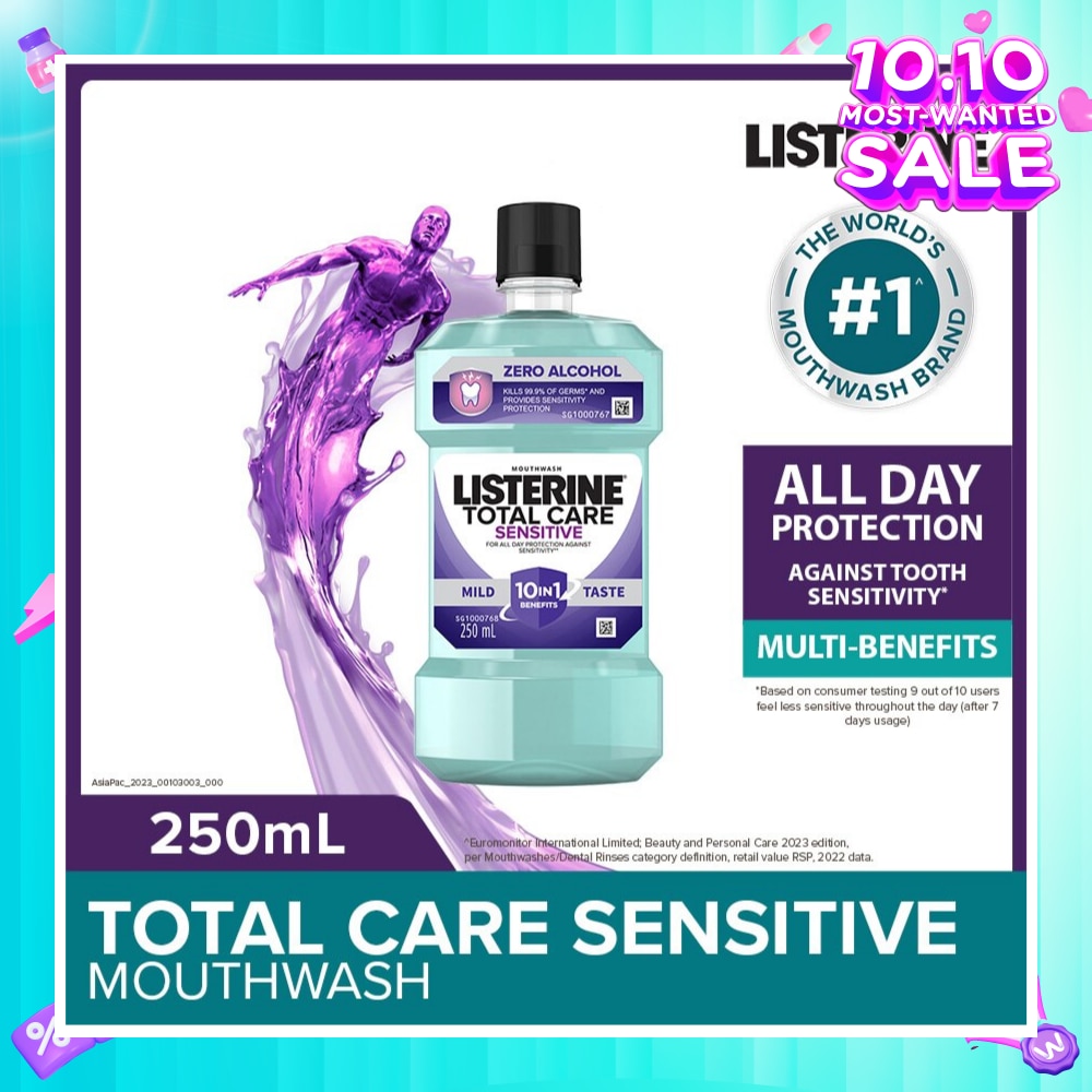 Listerine Total Care Sensitive Mouthwash Non Alcohol 250mL
