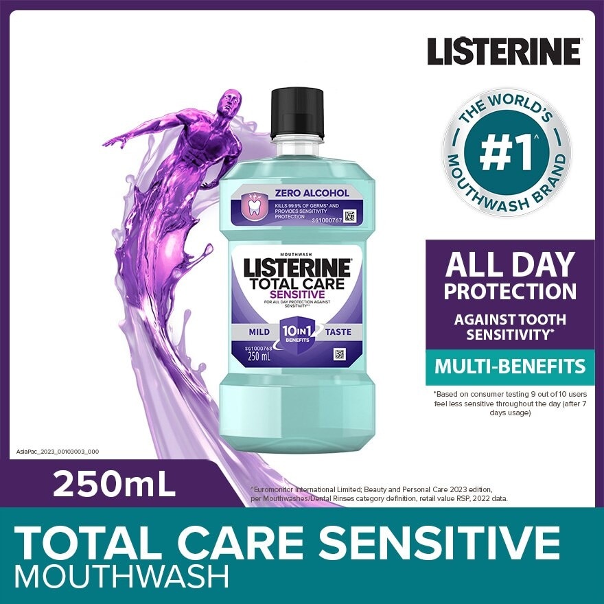 Total Care Sensitive Mouthwash Non Alcohol (For Sensitive Teeth) 250mL