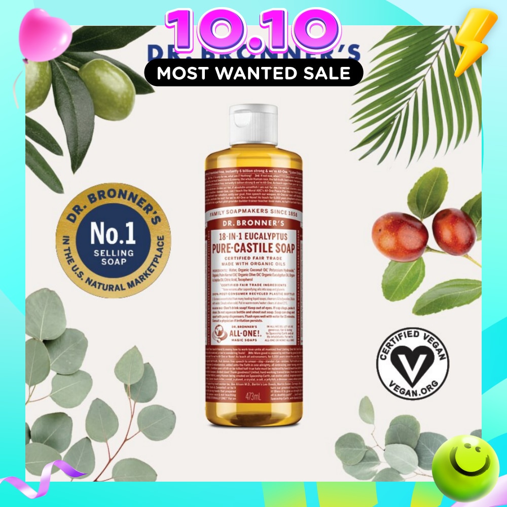 Eucalyptus Pure Castile Liquid Soap 473ml image