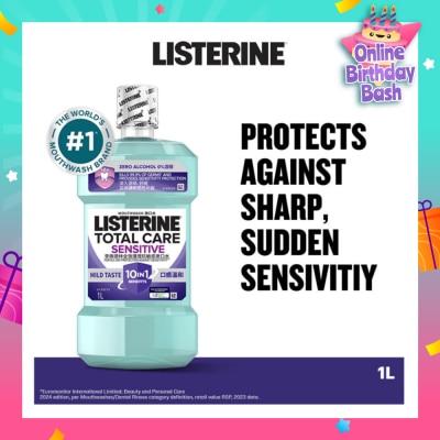 LISTERINE Listerine Total Care Sensitive Mouthwash Non Alcohol  1000mL