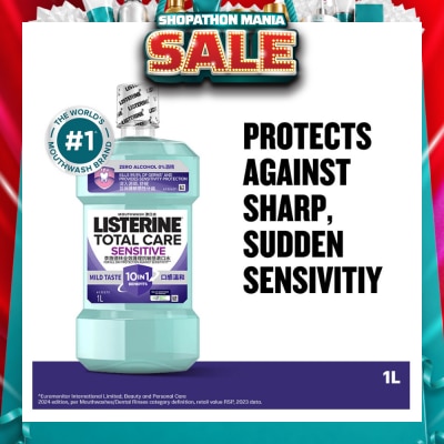 LISTERINE - Listerine Total Care Sensitive Mouthwash Non Alcohol  1000mL
