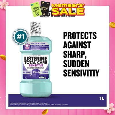 LISTERINE Listerine Total Care Sensitive Mouthwash Non Alcohol 1000mL
