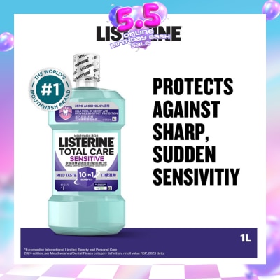 LISTERINE - Listerine Total Care Sensitive Mouthwash Non Alcohol  1000mL