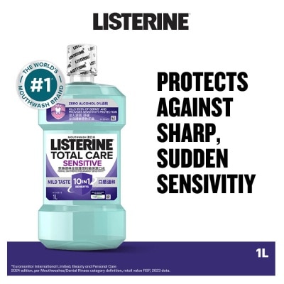 LISTERINE Total Care Sensitive Mouthwash Non Alcohol (For Sensitive Teeth) 1000mL