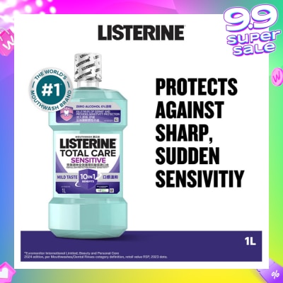 LISTERINE Listerine Total Care Sensitive Mouthwash Non Alcohol  1000mL