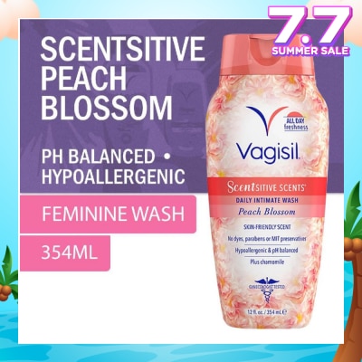 VAGISIL® Scentsitive Scents Daily Intimate Wash Peach Blossom 354ml (Expiry: Sept`2025)