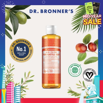 DR BRONNER'S Tea Tree Pure Castile Liquid Soap 237ml (Expiry: Nov`2025)