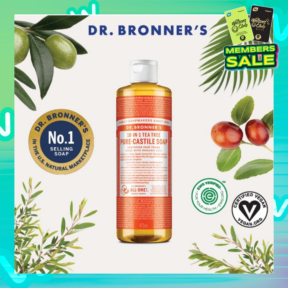Tea Tree Pure Castile Liquid Soap 473ml