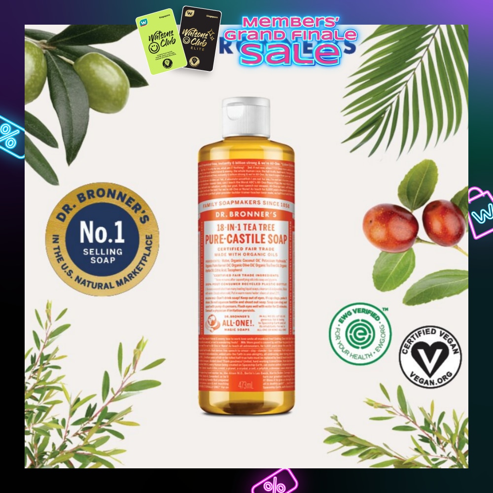 Tea Tree Pure Castile Liquid Soap 473ml