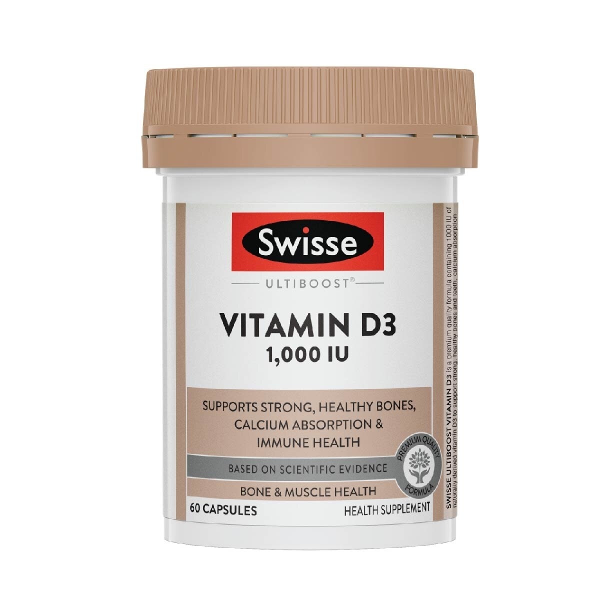 Ultiboost Vitamin D3 1000IU Capsule (Support Strong & Healthy Bones) 60s