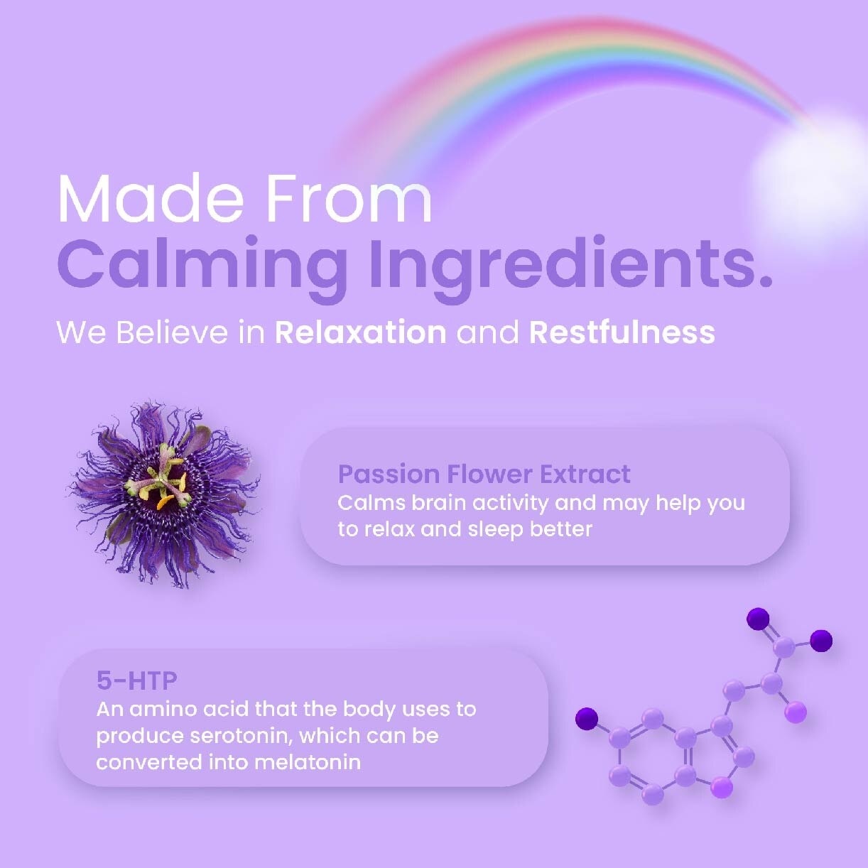 Passion Flower Sleep Gummies (Help Body & Brain Relax) 60s