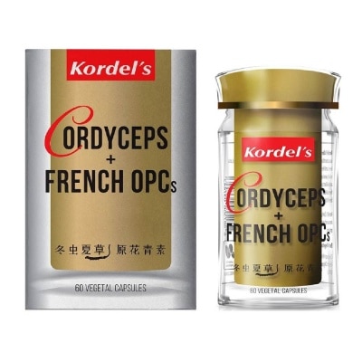 KORDEL'S Cordyceps + French OPCs Vegetal Capsule (Protect Body Against Free Radicals + Maintain Optimal Health Including Kidney & Lungs + Heart Circulation) 60s