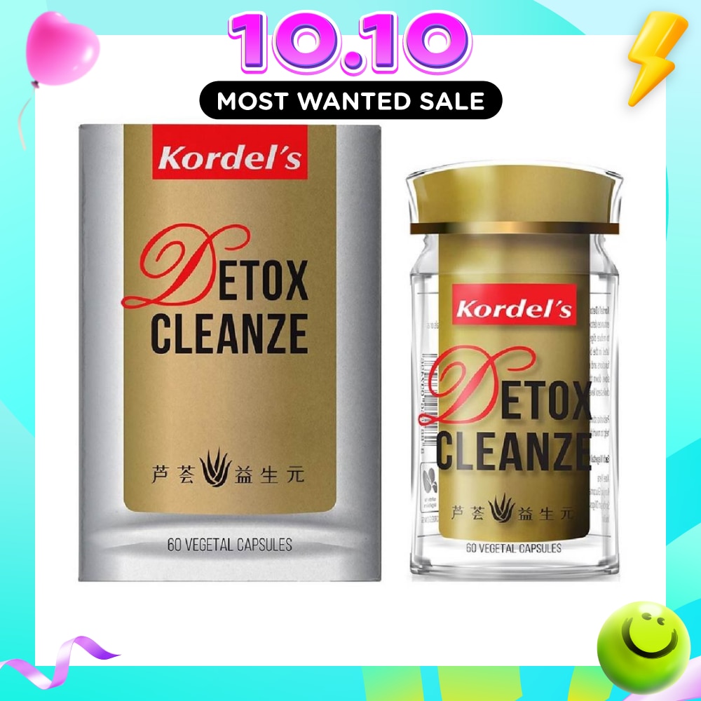Detox Cleanze Aloe Vera + Prebiotics Vegetal Capsule (Support Healthy Chloesterol Level + Support Healthy Digestive Functions + Regulating Bowel Movement) 60s (Expiry: Jul`2027) image