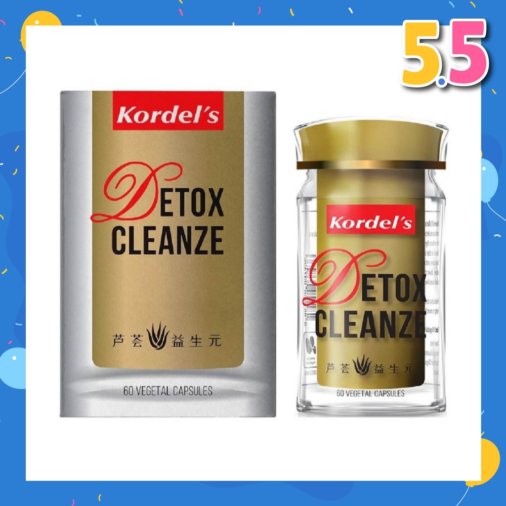 Detox Cleanze Aloe Vera + Prebiotics Vegetal Capsule (Support Healthy Chloesterol Level + Support Healthy Digestive Functions + Regulating Bowel Movement) 60s