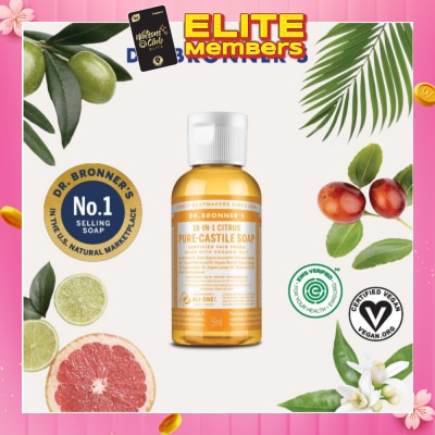 DR BRONNER'S Citrus Pure Castile Liquid Soap 59ml