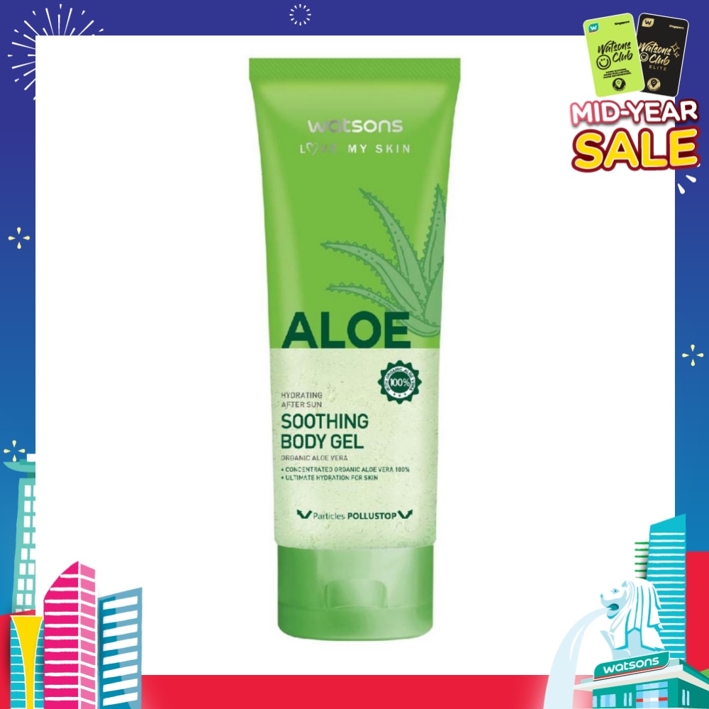 100% Concentrated Organic Aloe Vera Soothing Body Gel (Provides Ultimate Hydrating for Skin After Sun) 100ml
