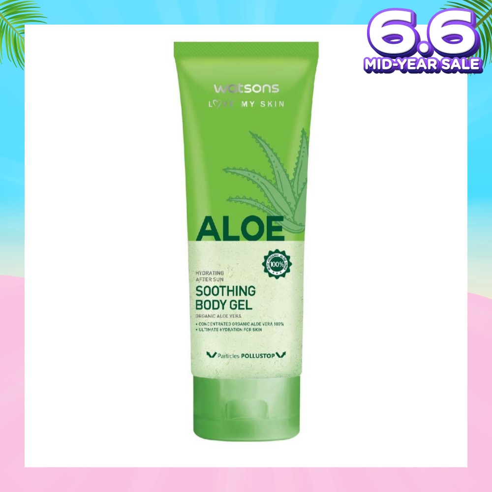 100% Concentrated Organic Aloe Vera Soothing Body Gel (Provides Ultimate Hydrating for Skin After Sun) 100ml