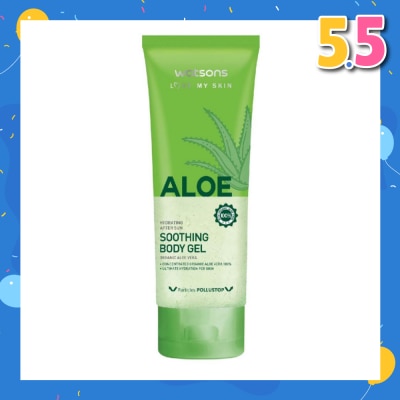 WATSONS 100% Concentrated Organic Aloe Vera Soothing Body Gel (Provides Ultimate Hydrating for Skin After Sun) 100ml