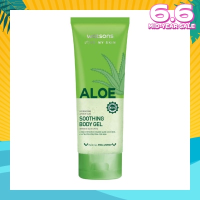 WATSONS 100% Concentrated Organic Aloe Vera Soothing Body Gel (Provides Ultimate Hydrating for Skin After Sun) 100ml