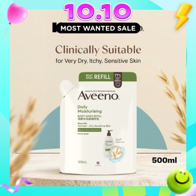 AVEENO Daily Moisturising Body Wash Refill Pack 500ml image
