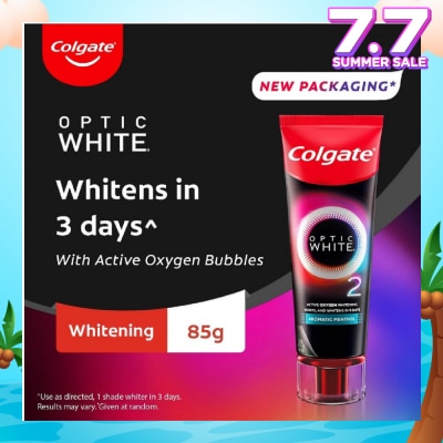 COLGATE Optic White O2 Active Oxygen Whitening Toothpaste Aromatic Menthol 85g