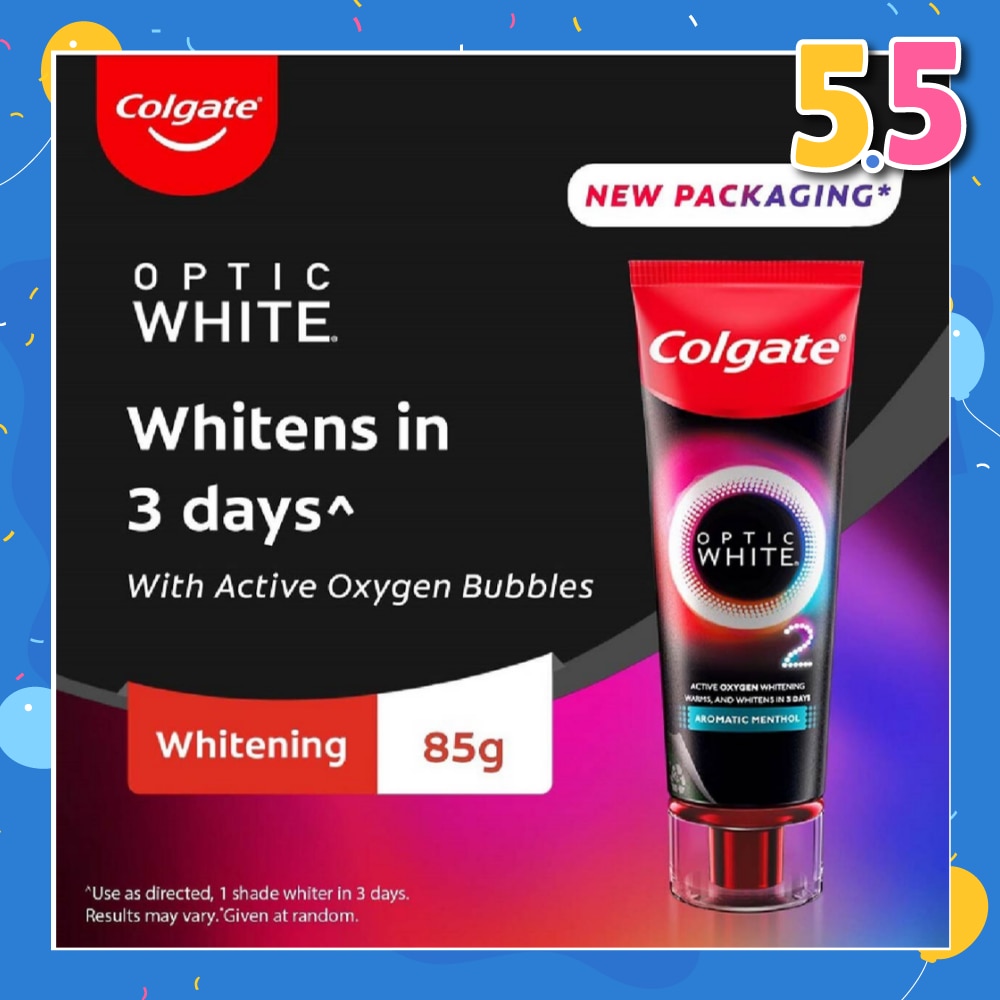 Optic White O2 Active Oxygen Whitening Toothpaste Aromatic Menthol 85g