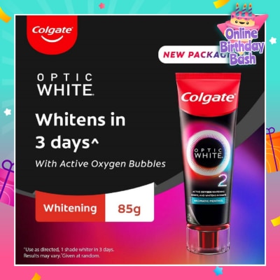 COLGATE Optic White O2 Active Oxygen Whitening Toothpaste Aromatic Menthol 85g