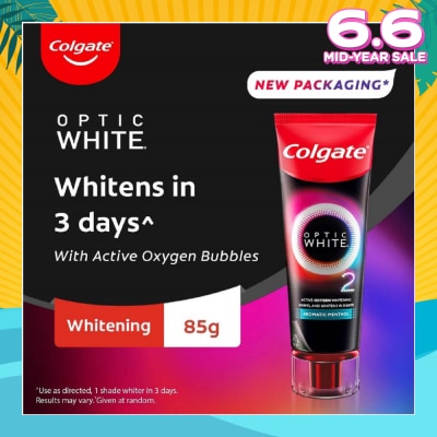 COLGATE Optic White O2 Active Oxygen Whitening Toothpaste Aromatic Menthol 85g
