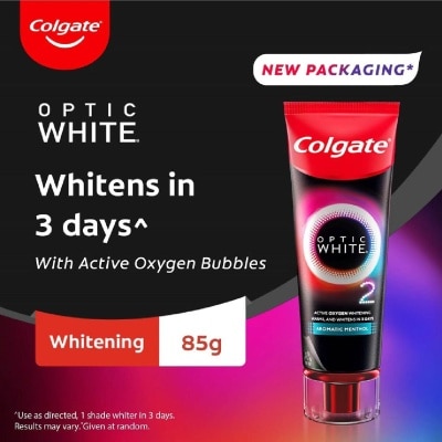 COLGATE Optic White O2 Active Oxygen Whitening Toothpaste Aromatic Menthol 85g