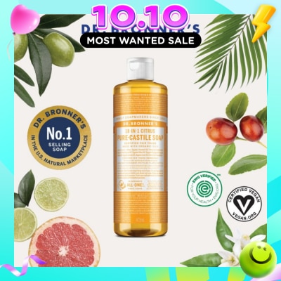 DR BRONNER'S Citrus Orange Castile Liquid Soap 473ml image