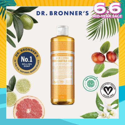 DR BRONNER'S Citrus Orange Castile Liquid Soap 473ml