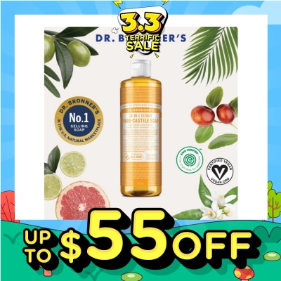 DR BRONNER'S Citrus Orange Castile Liquid Soap 473ml