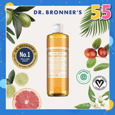 DR BRONNER'S Citrus Orange Castile Liquid Soap 473ml