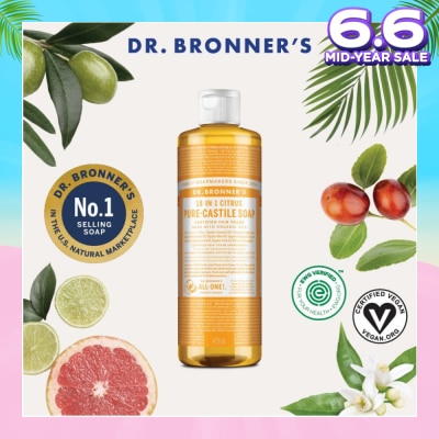 DR BRONNER'S Citrus Orange Castile Liquid Soap 473ml