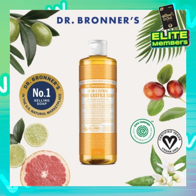 DR BRONNER'S Citrus Orange Castile Liquid Soap 473ml