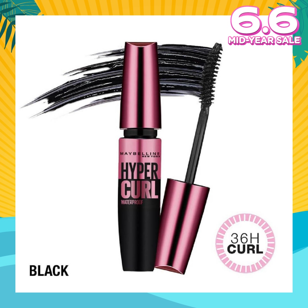 MAYBELLINE Hypercurl Waterproof Mascara Black 1s