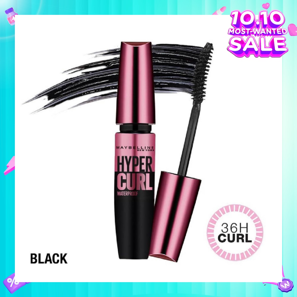 MAYBELLINE Hypercurl Waterproof Mascara Black 1s