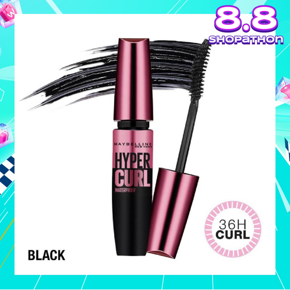 MAYBELLINE Hypercurl Waterproof Mascara Black 1s